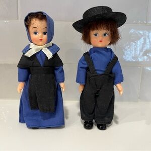 Vintage Amish Boy and Girl Dolls in Original Boxes